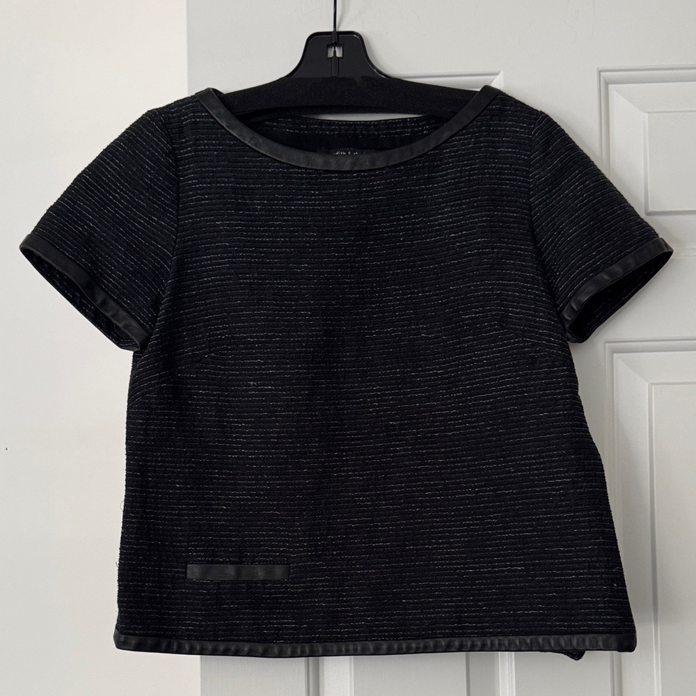 Chic Black Short Sleeve Women's Top